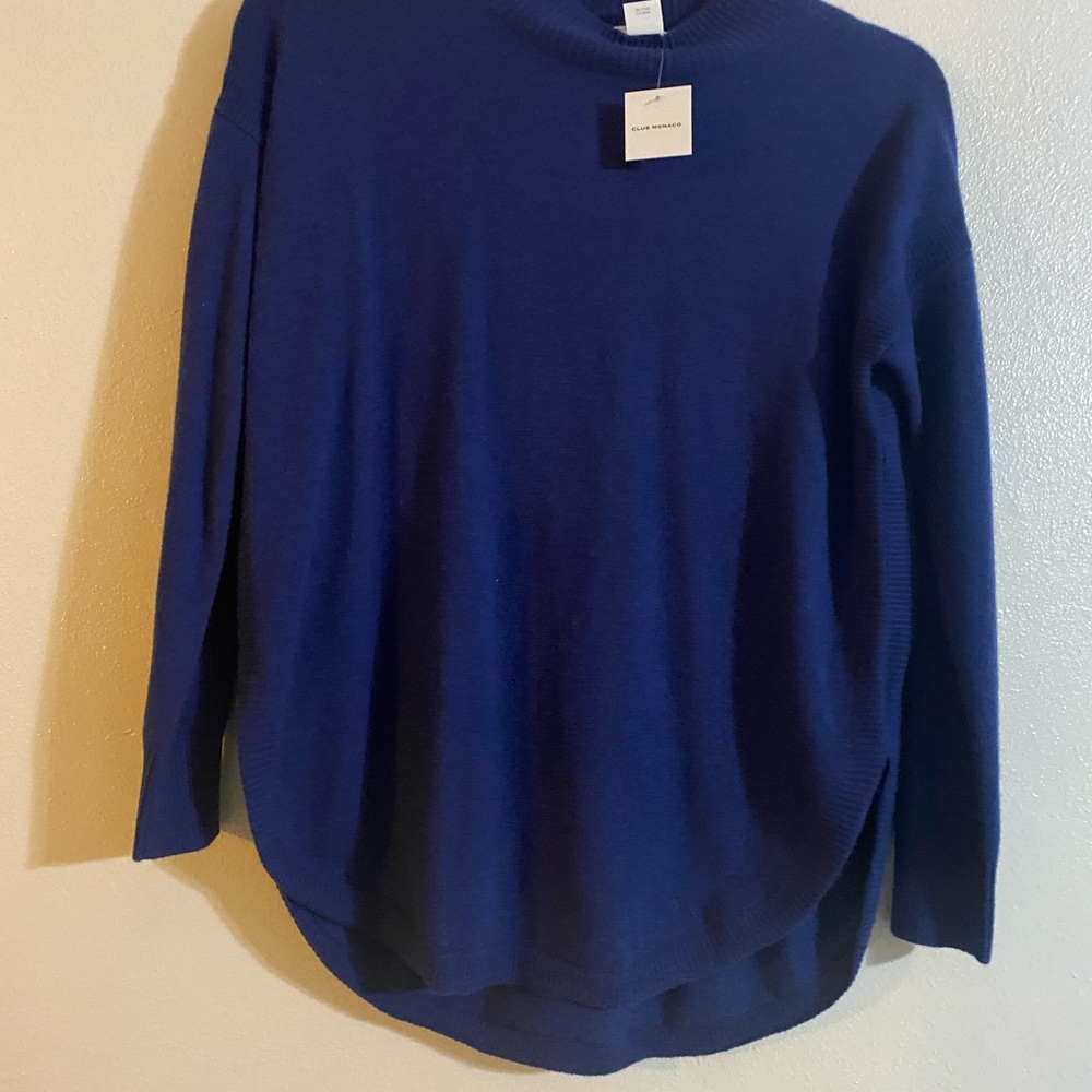 CLUB MONACO Women Nalia Cashmere Sweater Color: Navy Size: M